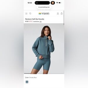 Vuori Restore Half Zip Hoodie